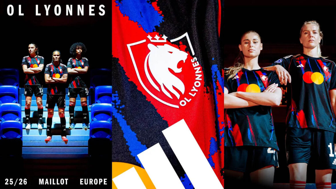 Camisa europeia do OL Lyonnais 2025-2026 adidas
