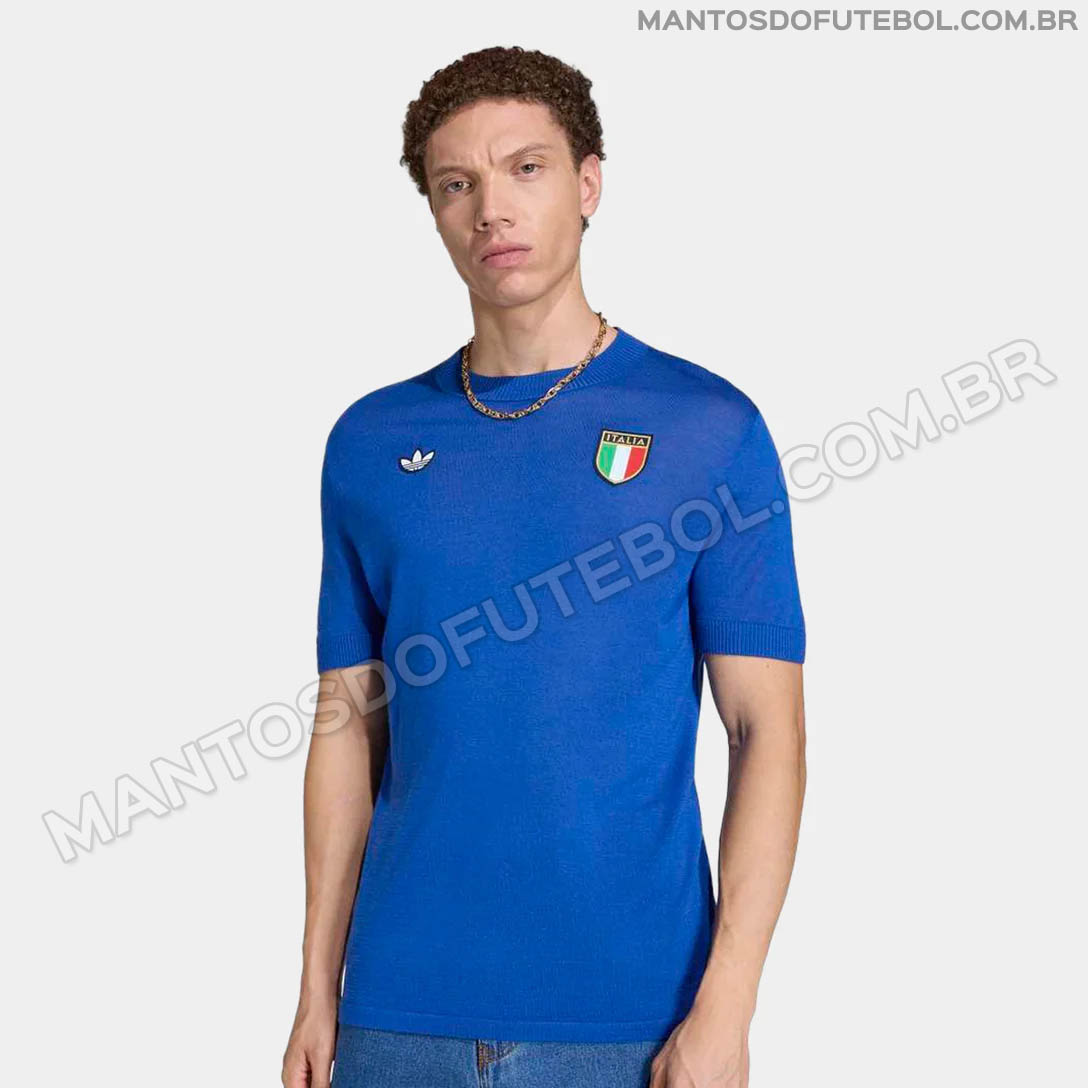 Camisa retrô da Itália 1970 Adidas Bring Back