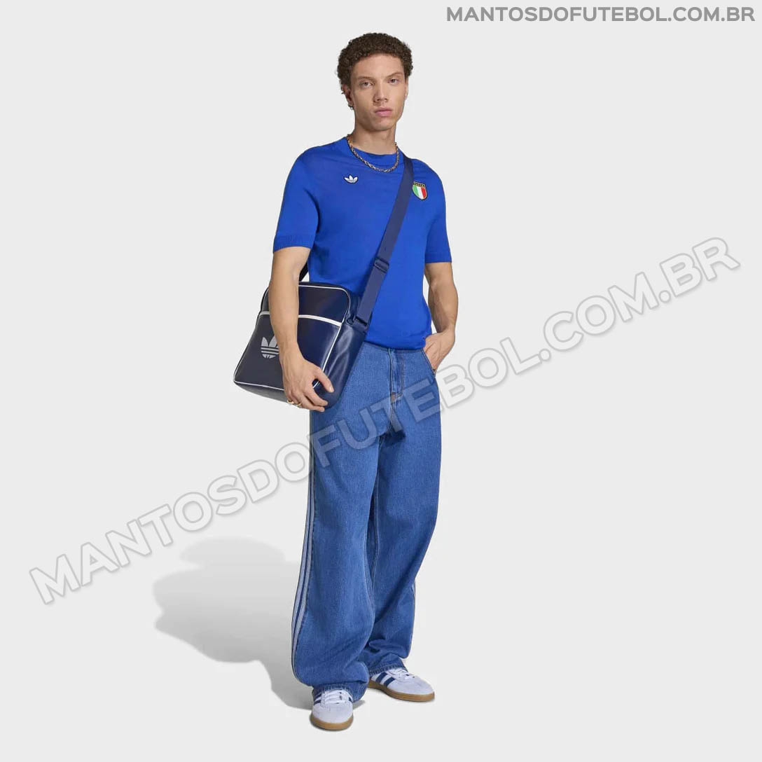 Camisa retrô da Itália 1970 Adidas Bring Back