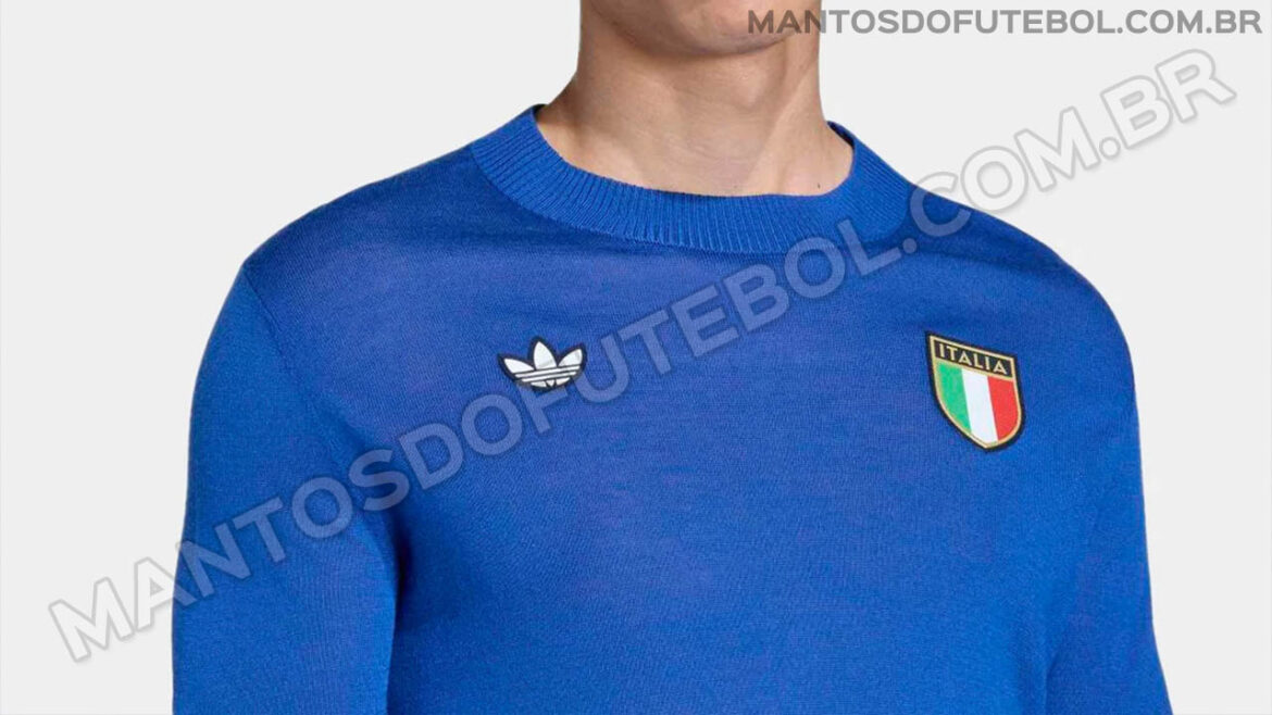 Camisa retrô da Itália 1970 Adidas Bring Back