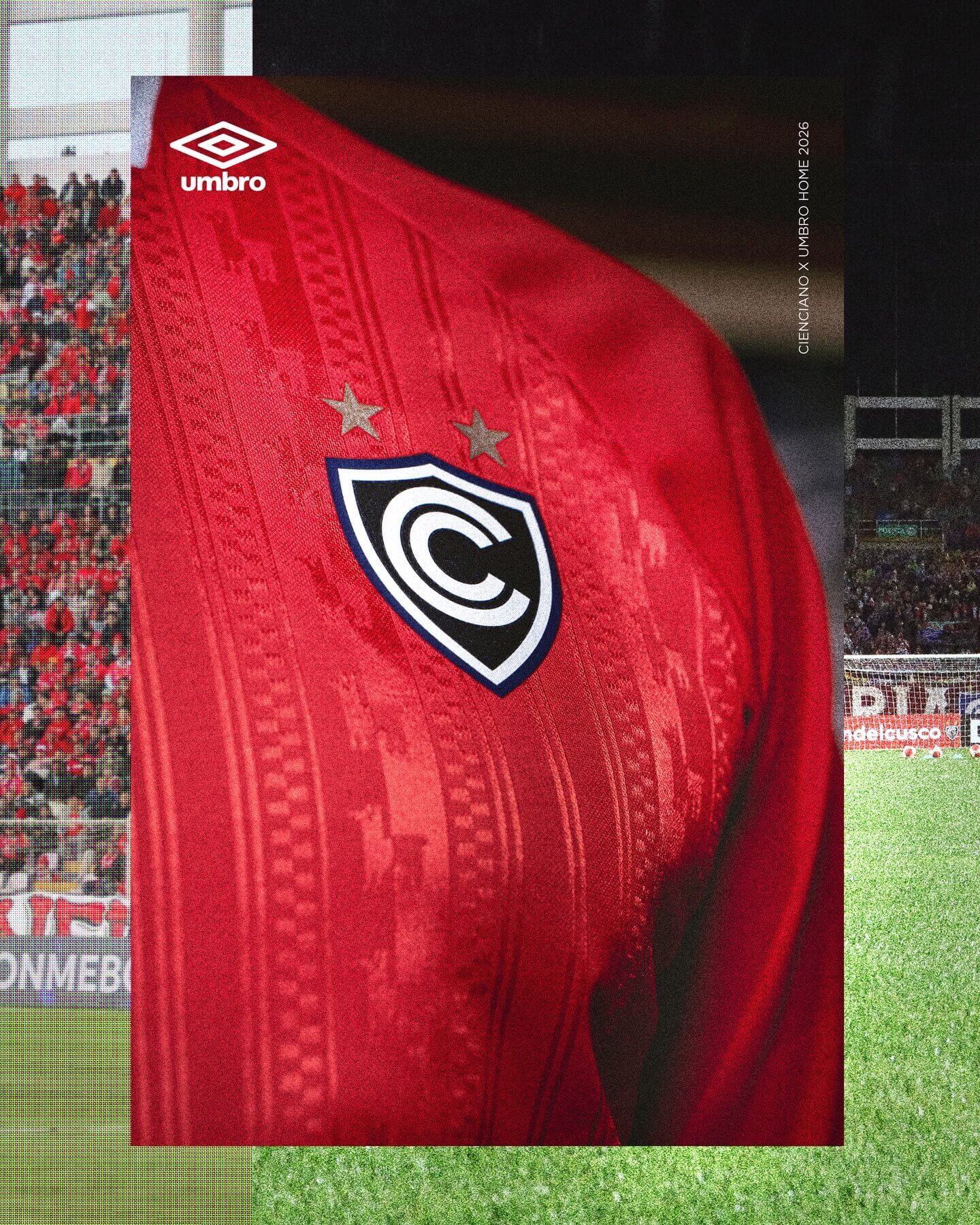 Camisa titular do Cienciano 2026 é lançada pela Umbro