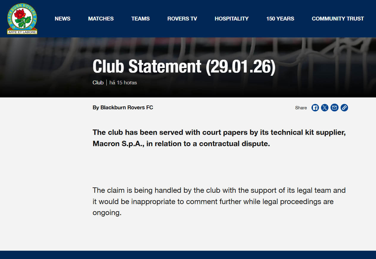 Blackburn Rovers Macron