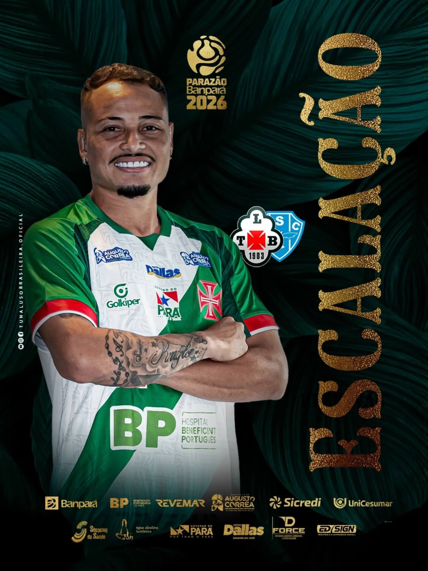 Camisas da Tuna Luso 2026 são lançadas pela Golkiper