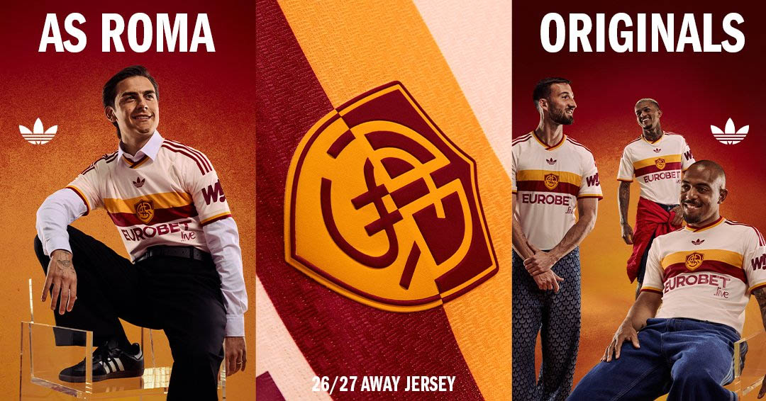 Camisa reserva do AS Roma 2026-2027 adidas