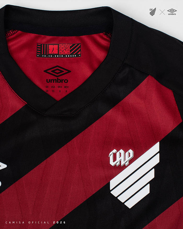 Camisa titular do Athletico Paranaense 2026 Umbro