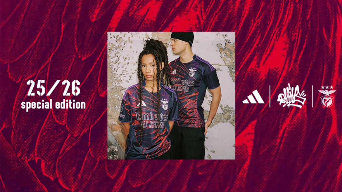 Camisa especial do Benfica x Vhils 2026 adidas
