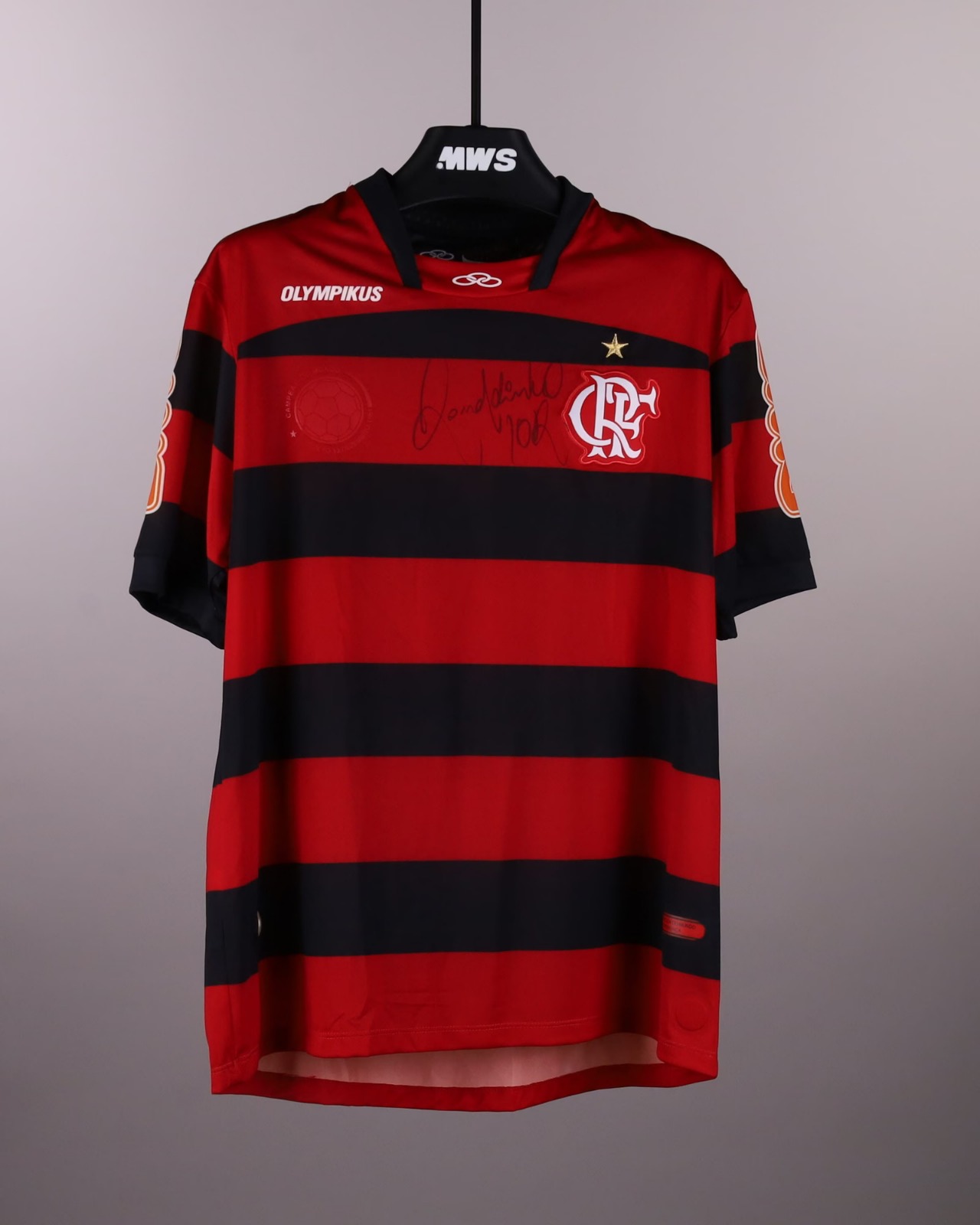 camisa ronaldinho 2011 flamengo autografada leilão match worn shirts