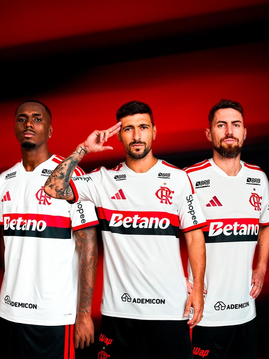 Camisa branca reserva do Flamengo 2026-2027 adidas