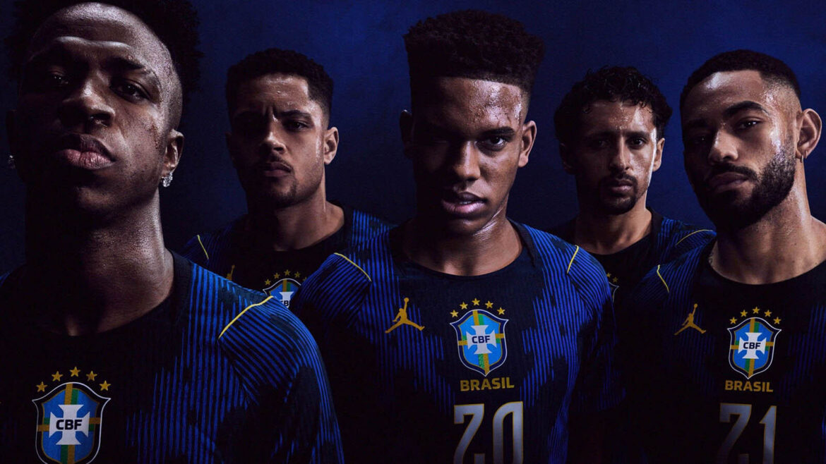 Camisa azul do Brasil Copa 2026 Jordan