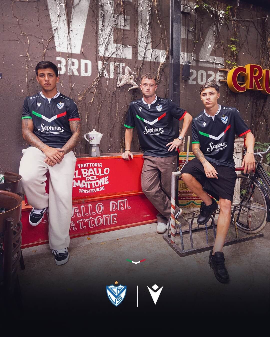 Terceira camisa do Vélez Sarsfield 2026 Macron a