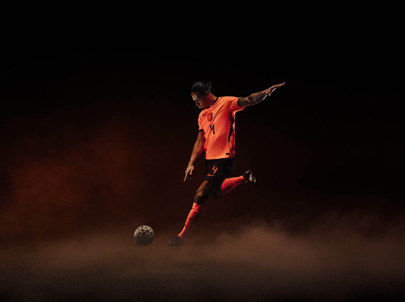 camisa holanda 2026 laranja nike home detalhes laterais pretos conceito voetlab copa do mundo 2026