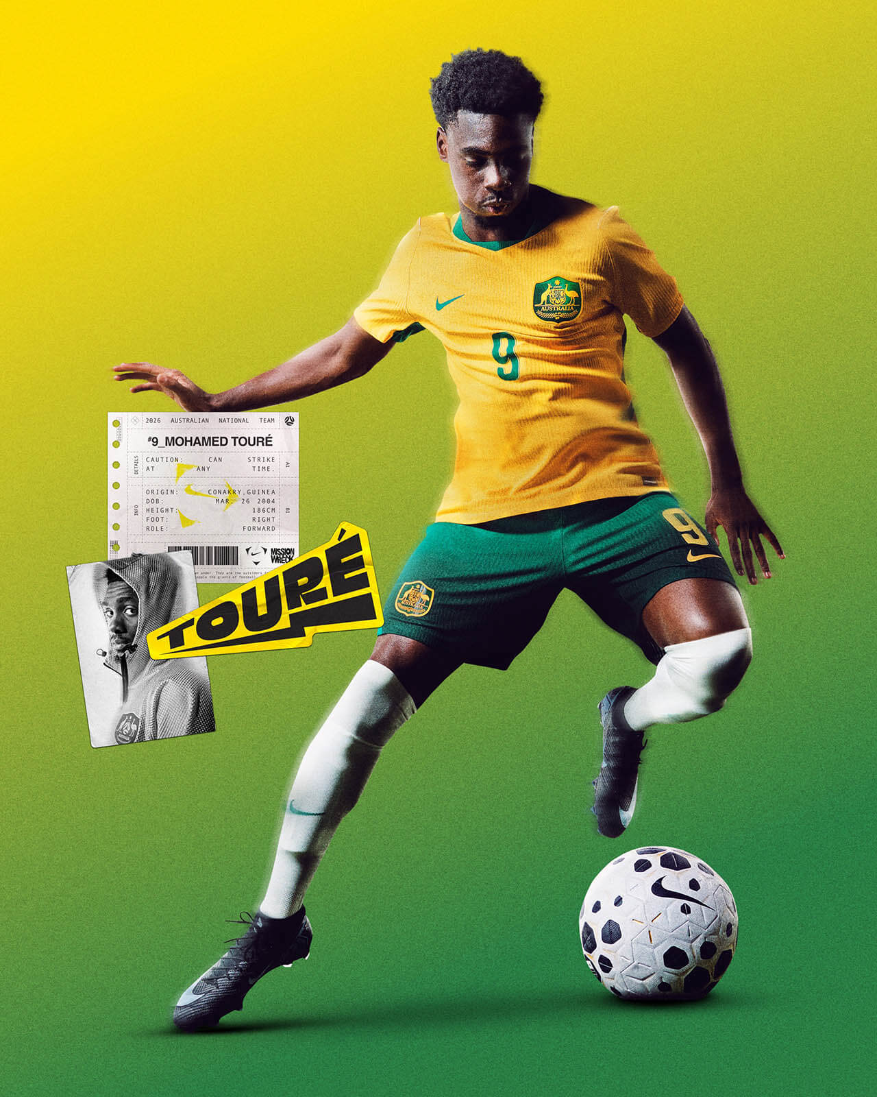 Camisa titular da Austrália Copa 2026 Nike - Home kit