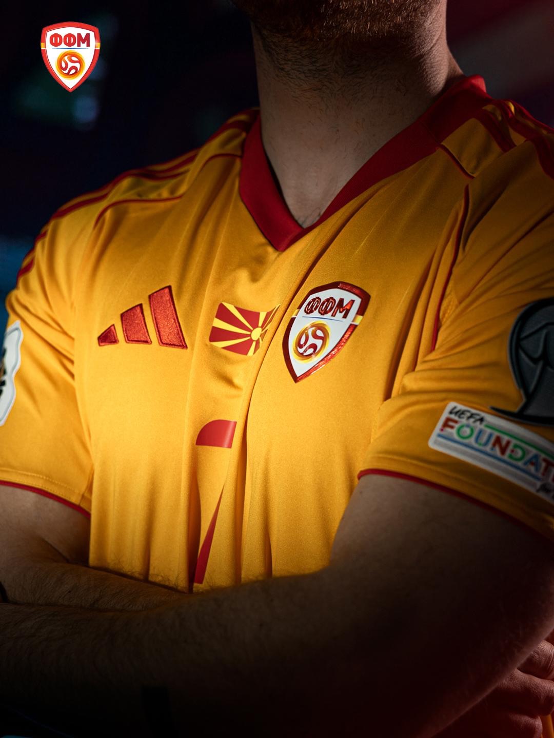 Camisa tampão da Macedônia do Norte Repescagem da Copa 2026 adidas