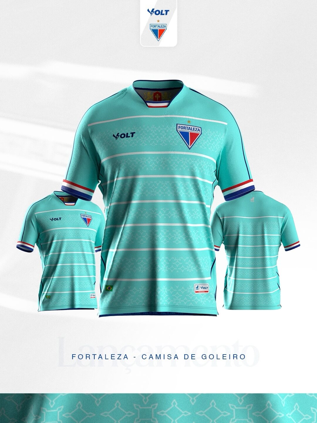 Camisa titular do Fortaleza EC 2026 Volt GK