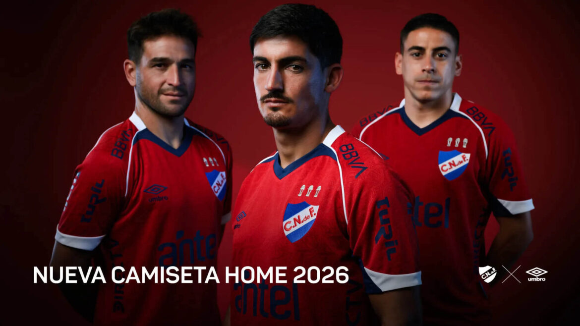Camisa reserva vermelha do Nacional 2026-2027 Umbro