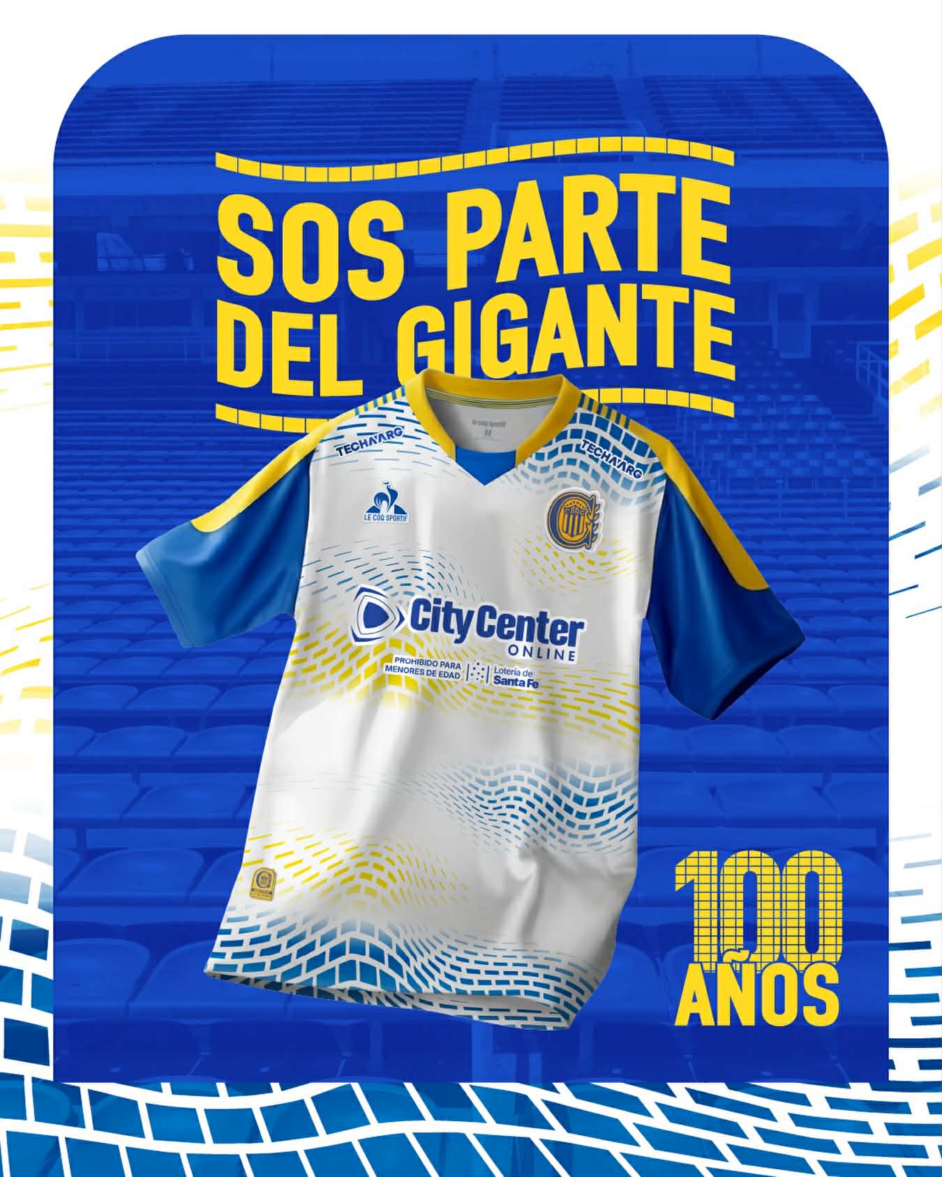 Camisa reserva do Rosário Central 2026-2027 Le Coq Sportif