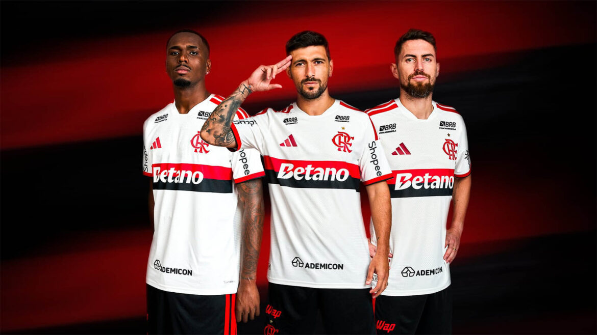 Camisa branca reserva do Flamengo 2026-2027 adidas