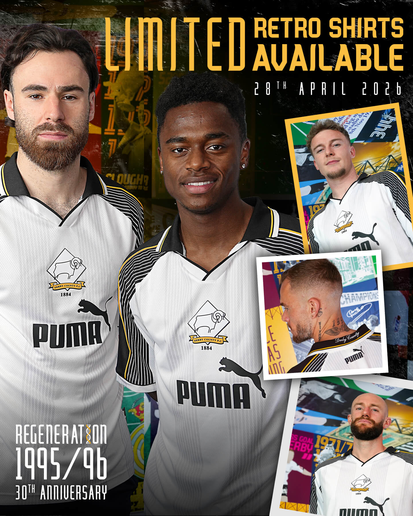 Derby County Camisa retrô 1995-1996 PUMA