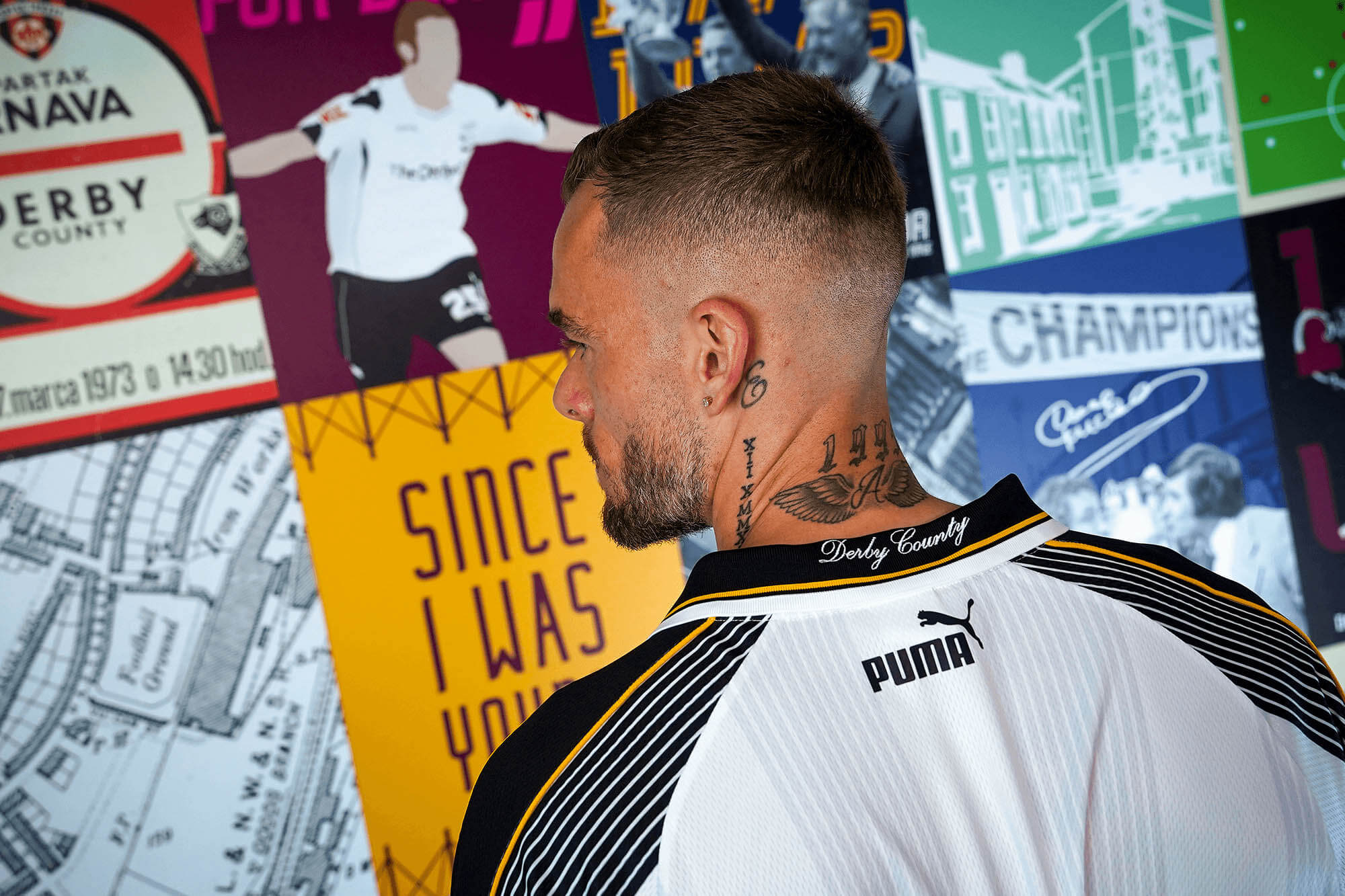 Derby County Camisa retrô 1995-1996 PUMA 