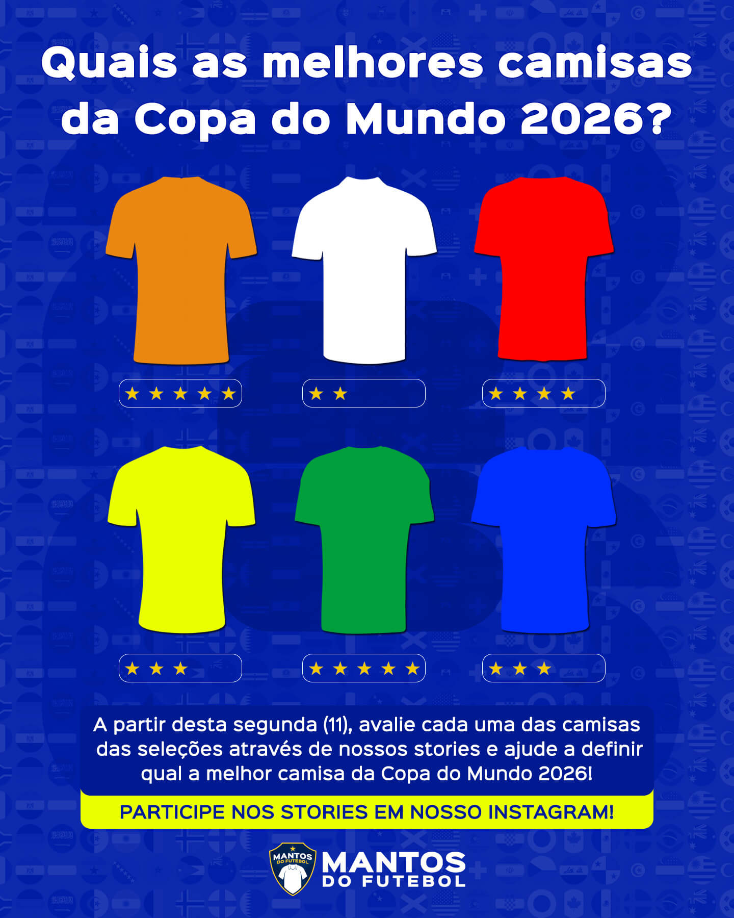 camisas mais bonitas da Copa do Mundo 2026