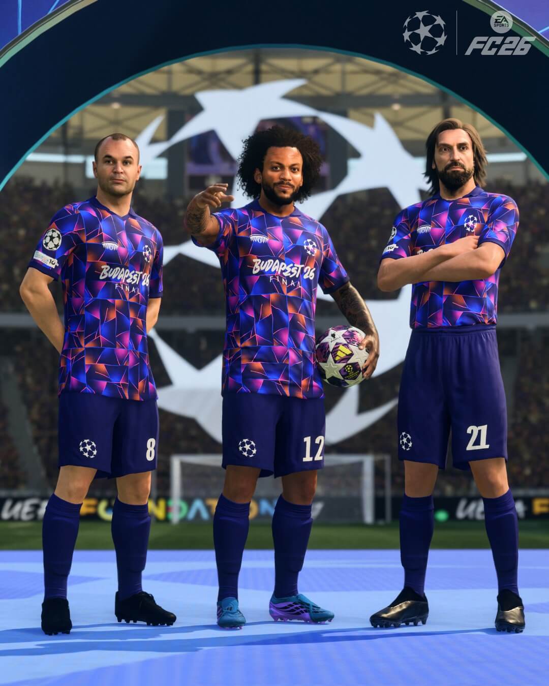 UEFA revela camisa oficial da final da Champions League 2026 em Budapeste