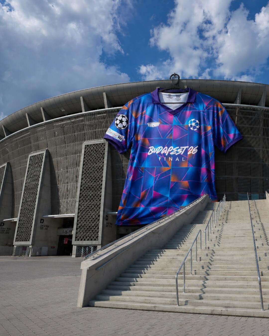 UEFA revela camisa oficial da final da Champions League 2026 em Budapeste