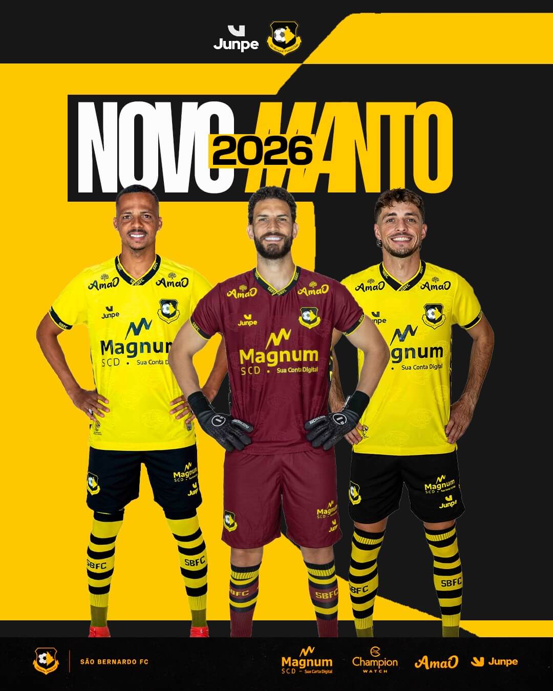 Camisas do São Bernardo FC 2026 Junpe Home