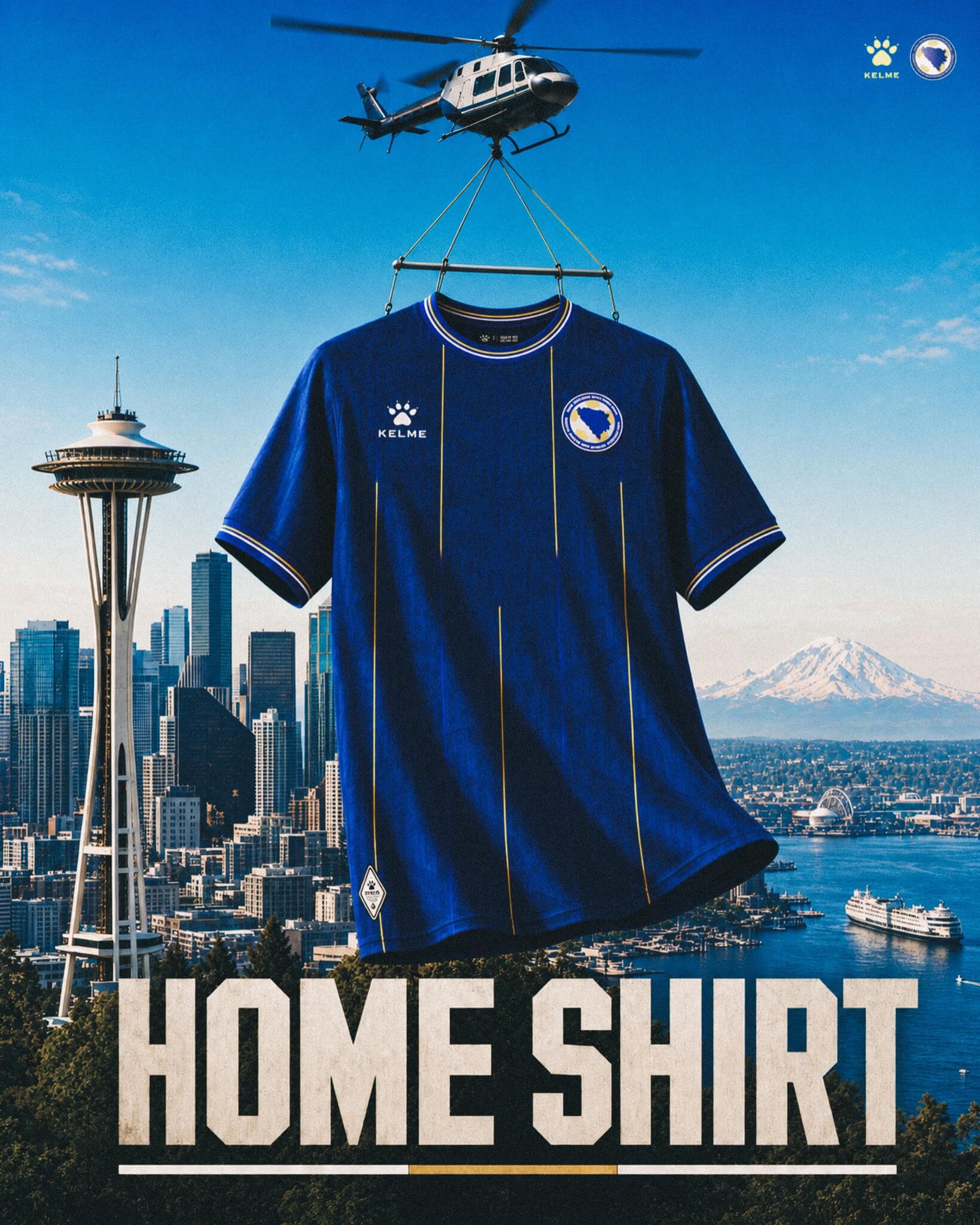 Camisas da Bósnia Herzegovina 2026-2026 Kelme