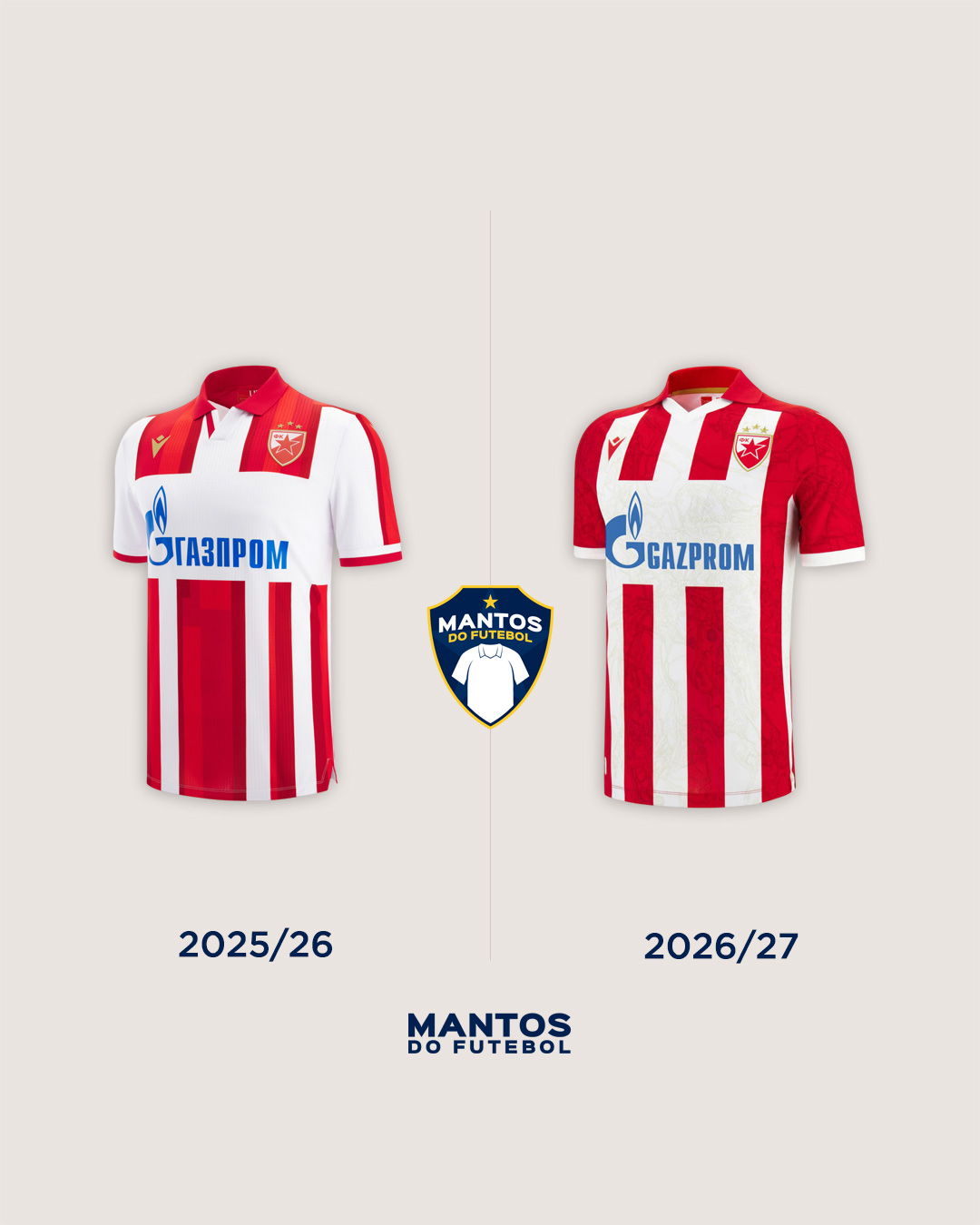 Camisa titular do Estrela Vermelha 2026-2027 Macron