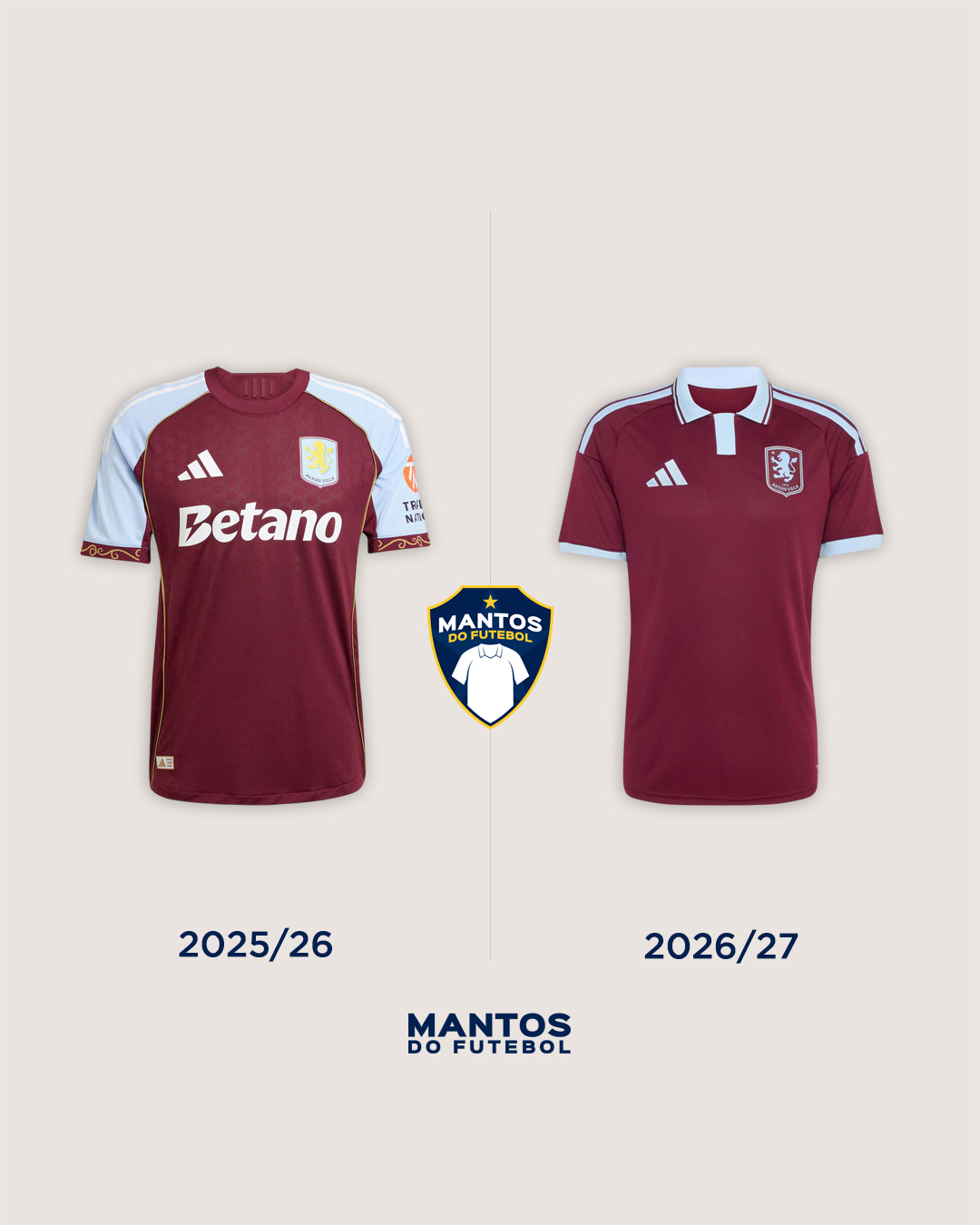 Camisa titular do Aston Villa 2026-2027 adidas Aston-Villa