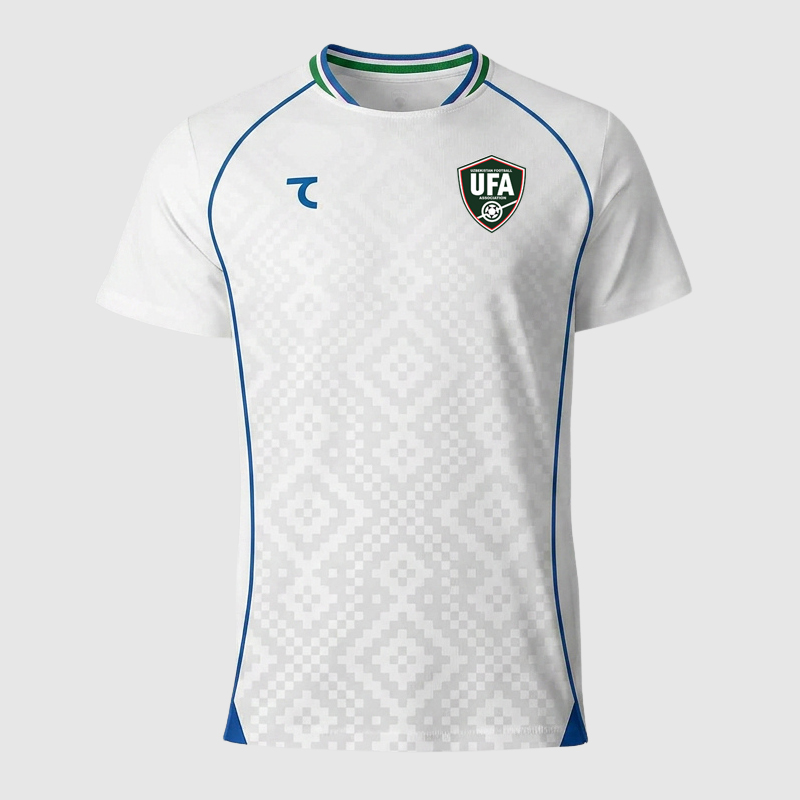 Camisa branca do Uzbequistão 2026-2027 7Saber