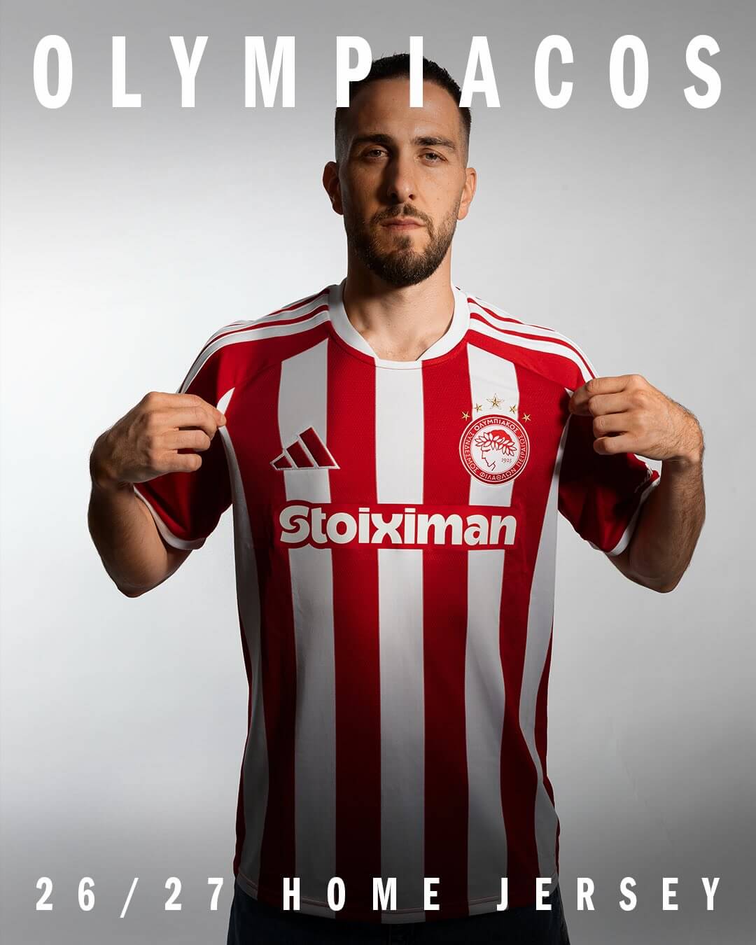 Camisa titular do Olympiacos 2026-2027 adidas