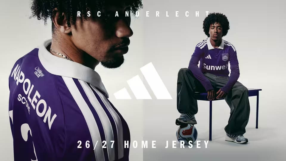 Camisa titular do Anderlecht 2026-2027 adidas
