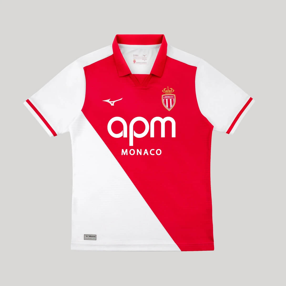 camisa titular as monaco 2026-2027 mizuno