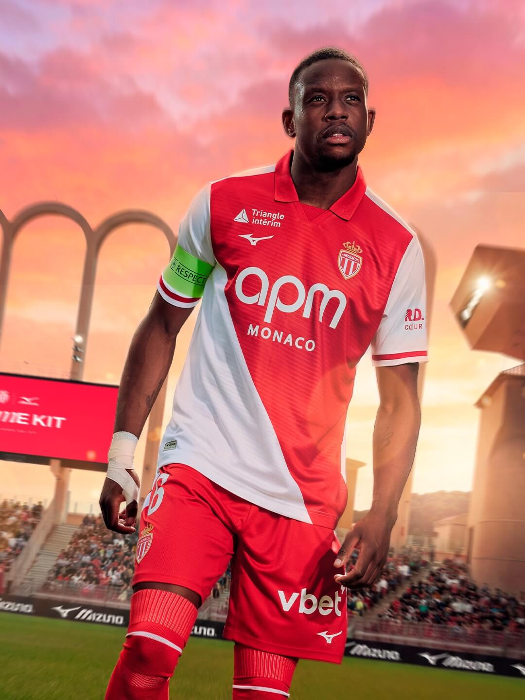 Camisa titular do AS Monaco 2026-2027 Mizuno