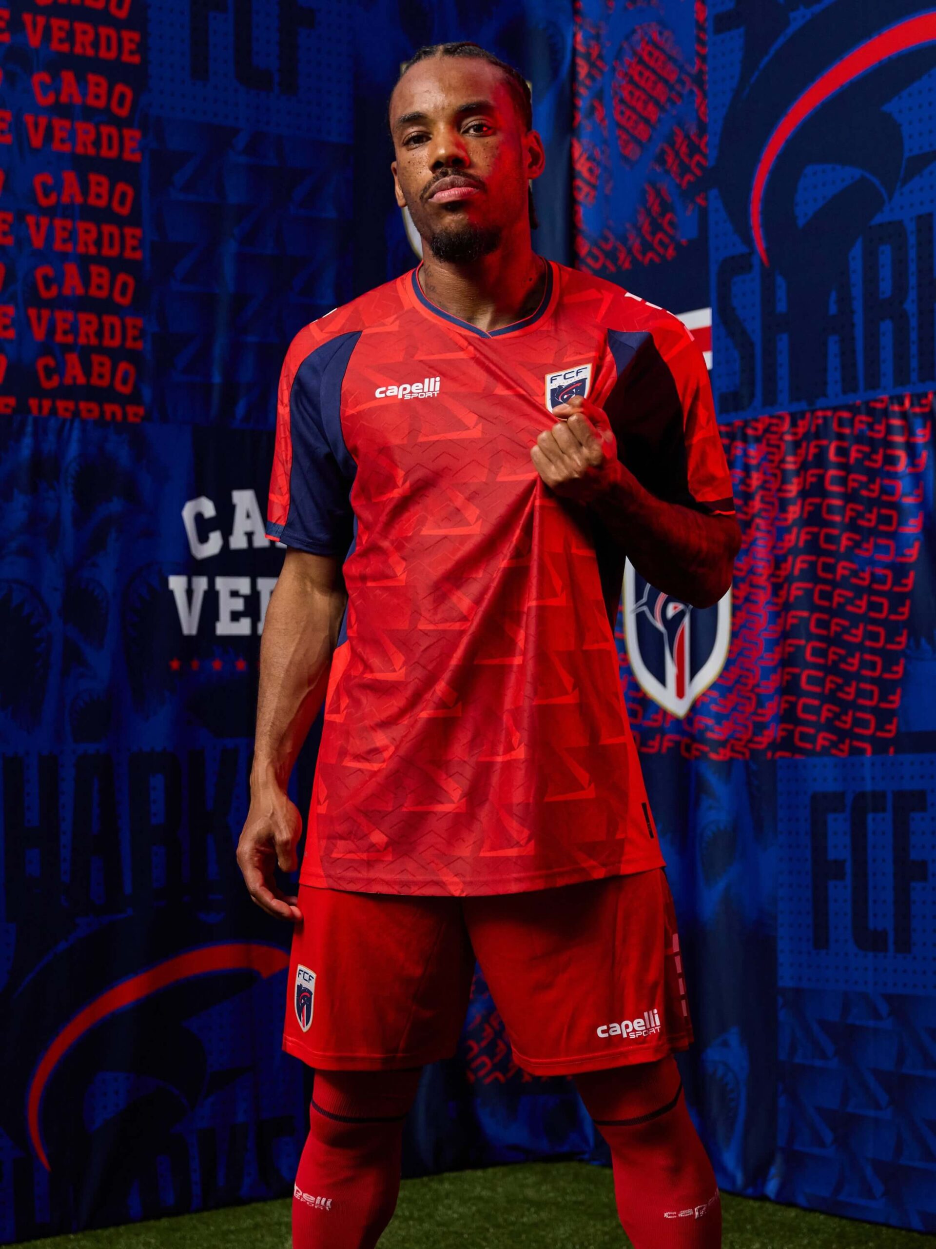 Terceira camisa vermelha do Cabo Verde 2026 Capelli Sport