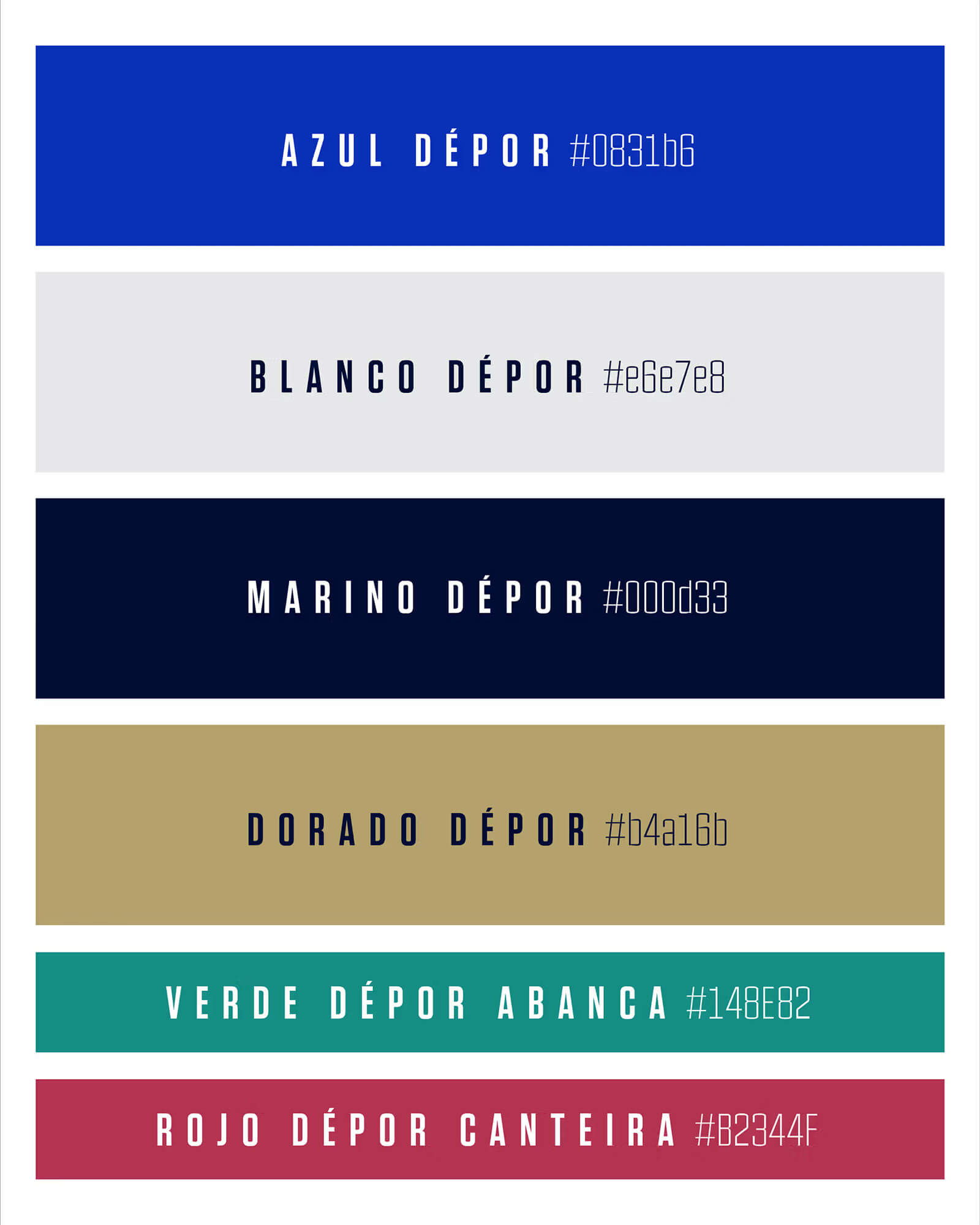 Deportivo A Coruña - Novo escudo Cores