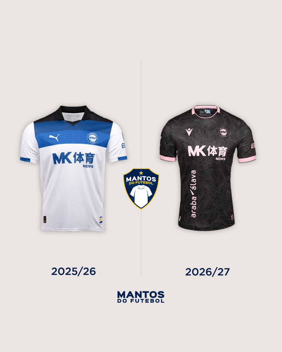 camisa reserva deportivo alavés 2026-2027 macron Antes x Depois