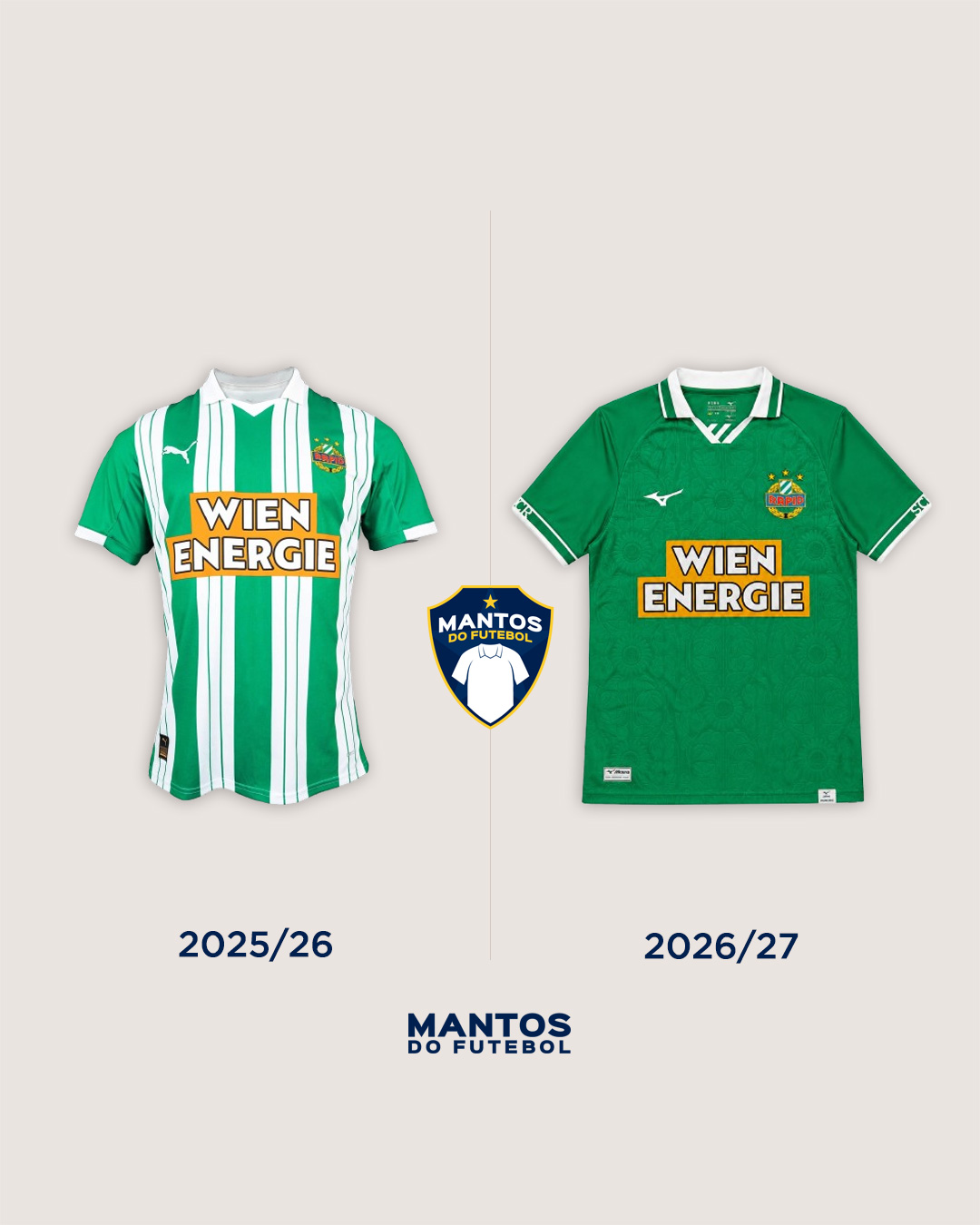 Uniforme titular do Rapid Wien 2026/27 (Home kit)