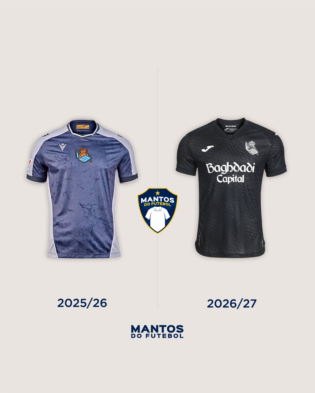 camisa reserva real sociedad 2026-2027 joma Antes x Depois