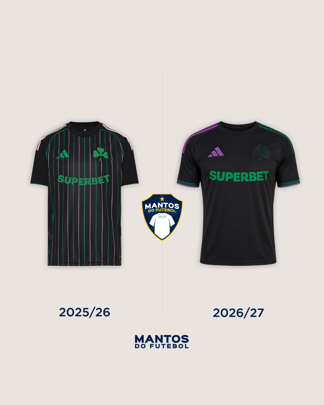 camisas do panathinaikos 2026-2027 adidas Third - Antes x Depois