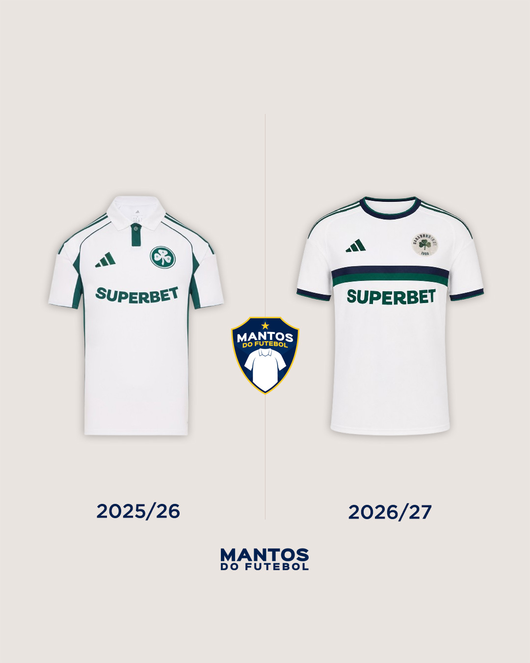 camisas do panathinaikos 2026-2027 adidas Away - Antes x Depois
