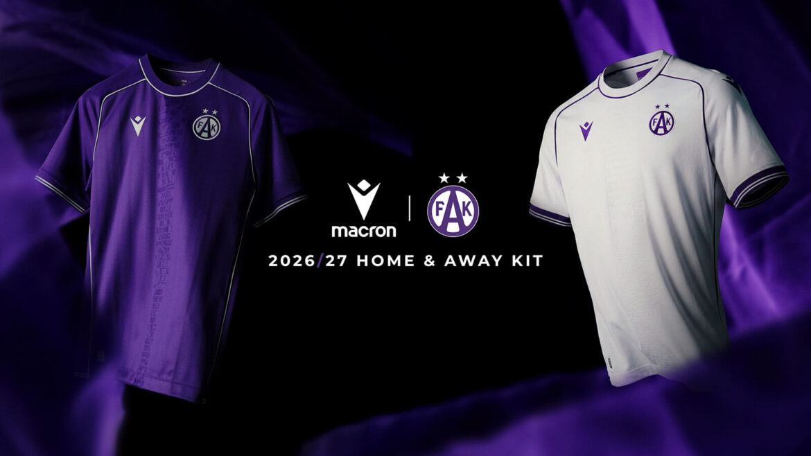 FK Austria Wien e Macron revelam novas camisas 2026-2027