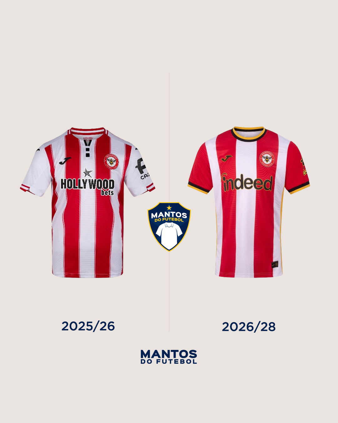 Camisa titular do Brentford FC 2026-2027 JOMA