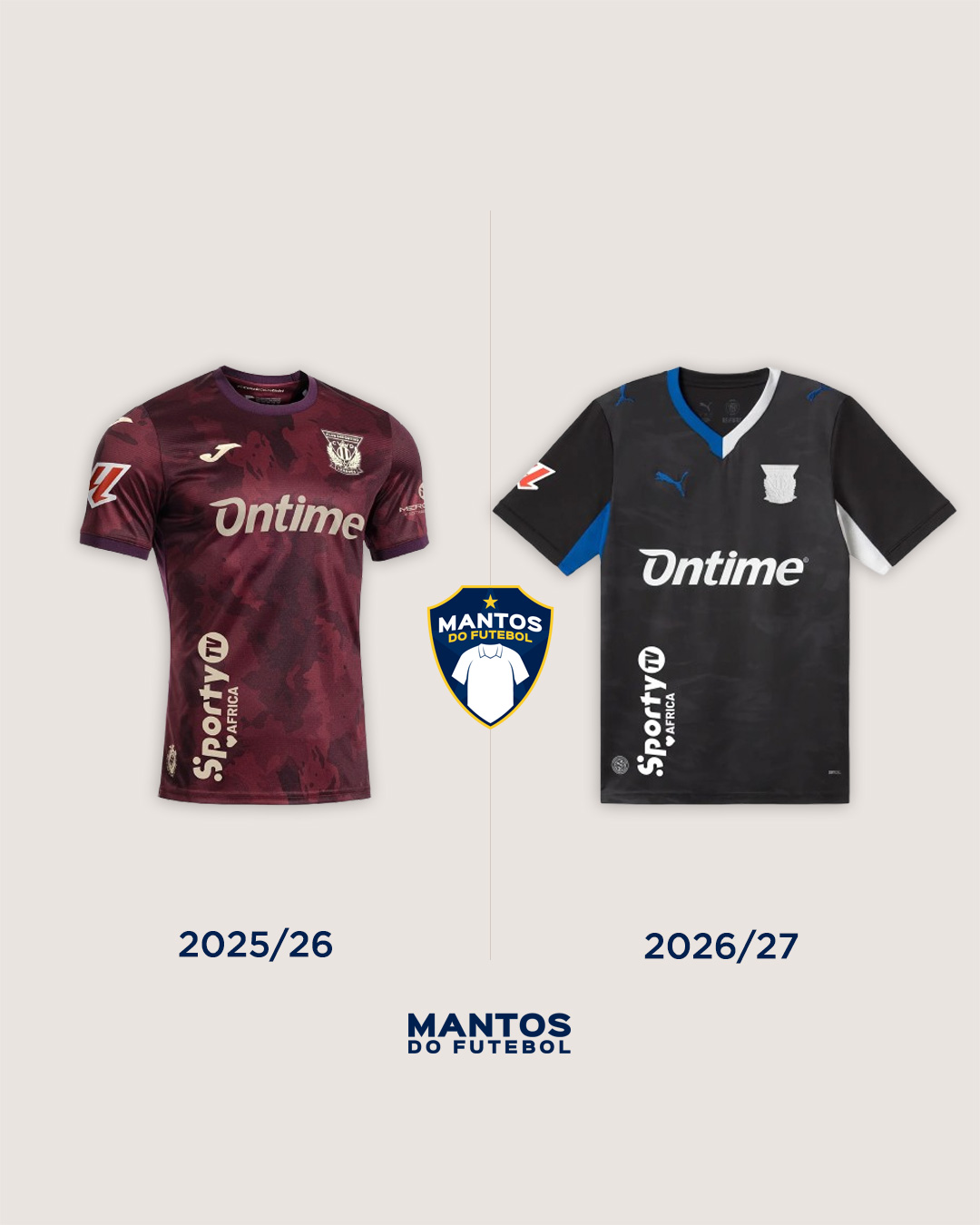 Camisa reserva do CD Leganés 2026-2027 PUMA Antes x Depois