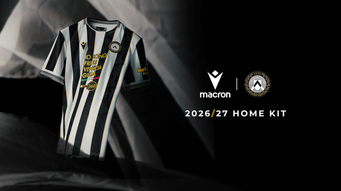 Camisa titular da Udinese 2026-2027 Macron