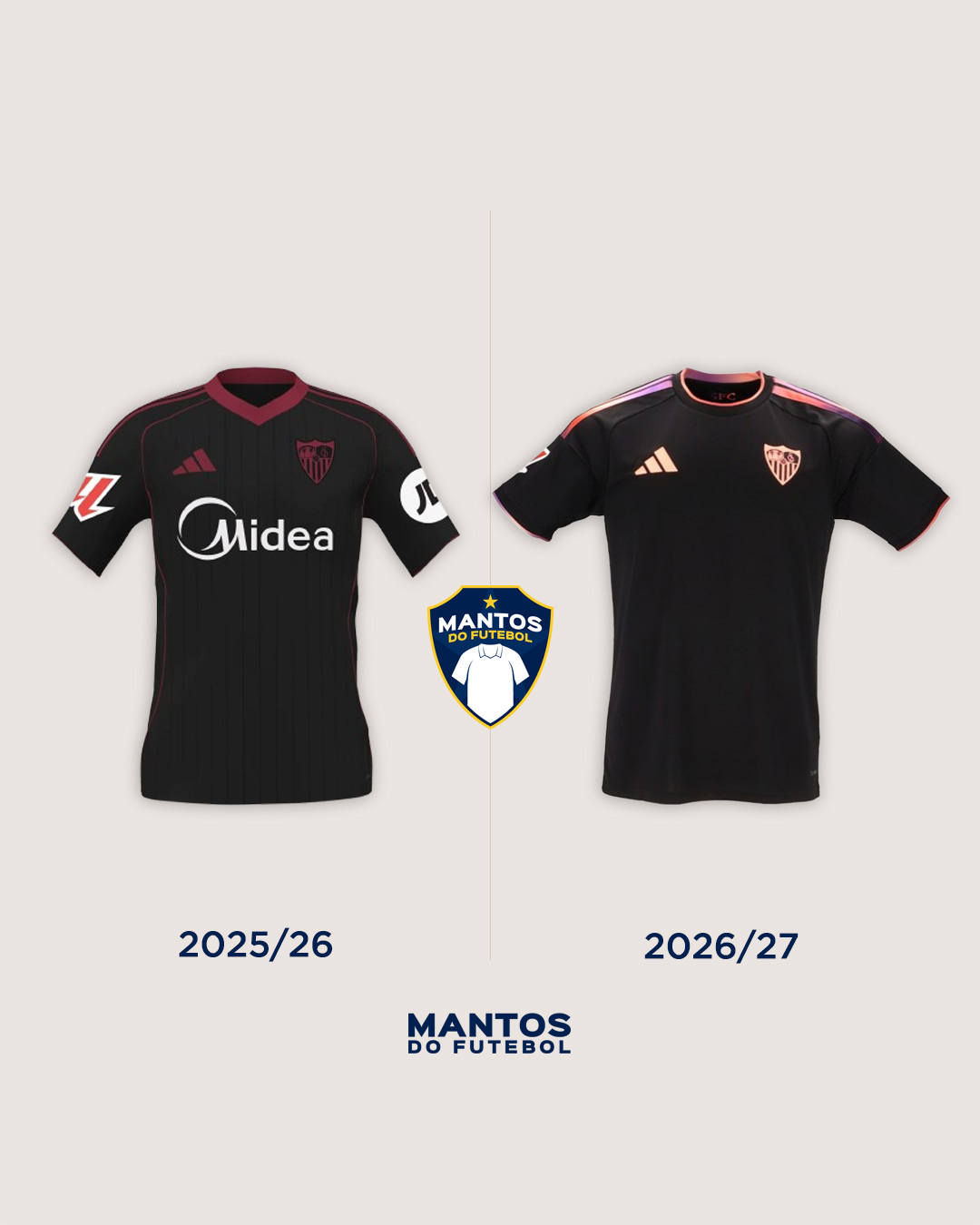 terceira camisa sevilla 2026-2027 adidas Antes x Depois