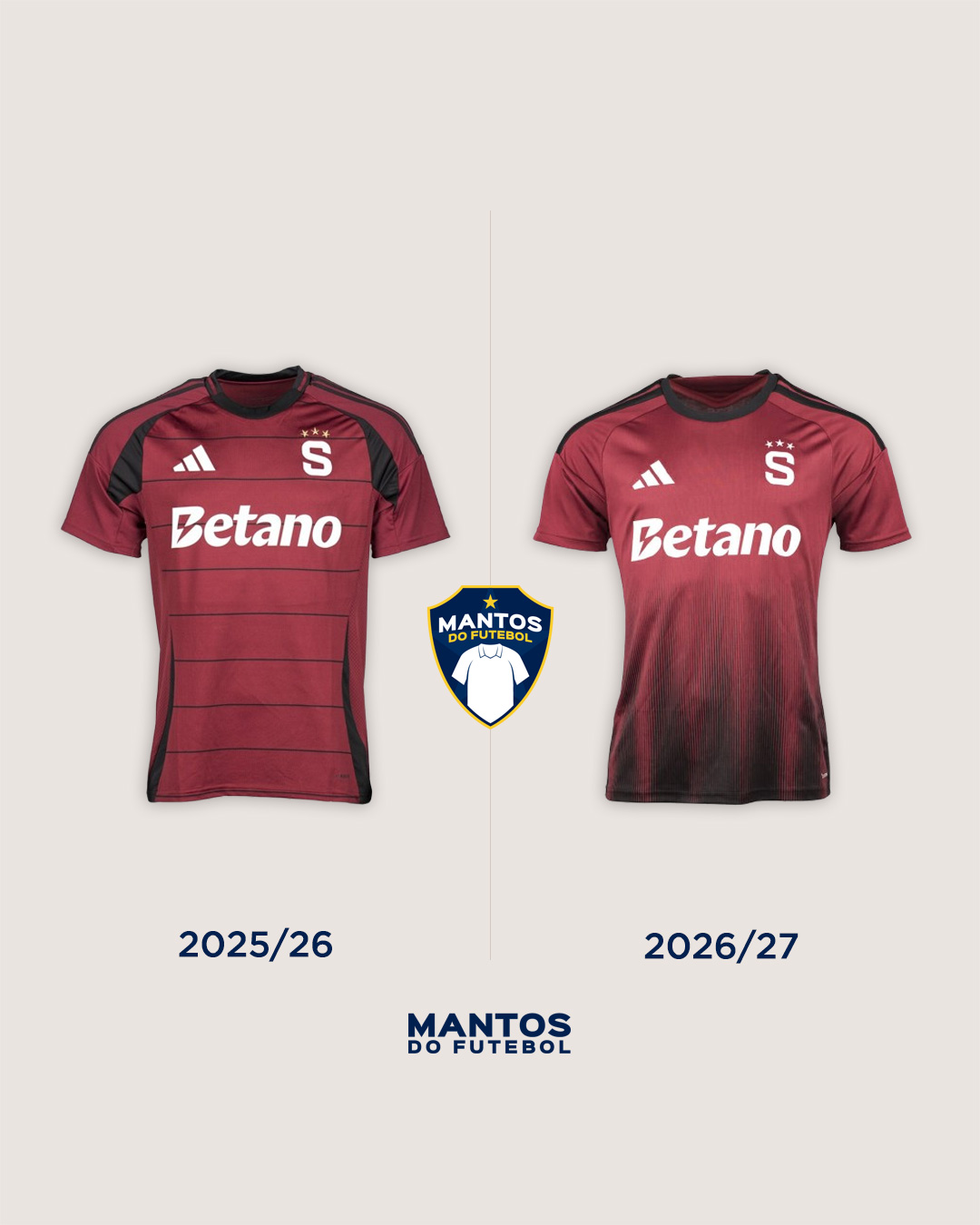Camisa titular do Sparta Praga 2026-2027 adidas Antes x Depois