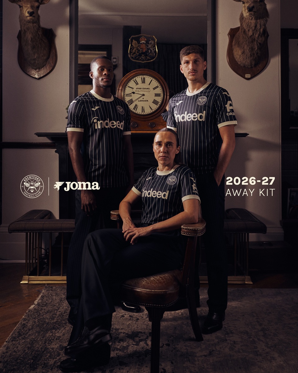 Nova camisa reserva do Brentford FC 2026-2027 JOMA