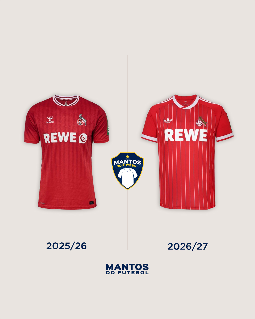 Camisa reserva do Colônia 2026-2027 adidas Antes x Depois